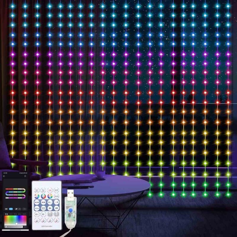 foto del prodotto tenda a sfera magica 22m 400led rgb