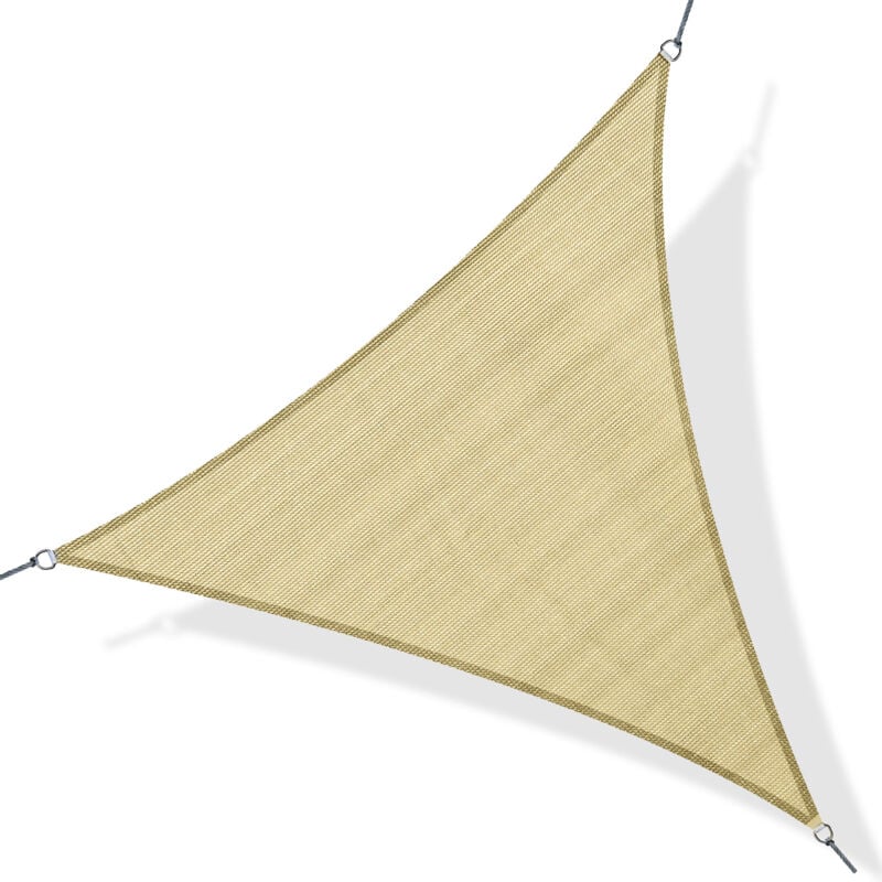 foto del prodotto tenda a vela ombreggiante triangolare anti uv 3x3x3m ottone outsunny