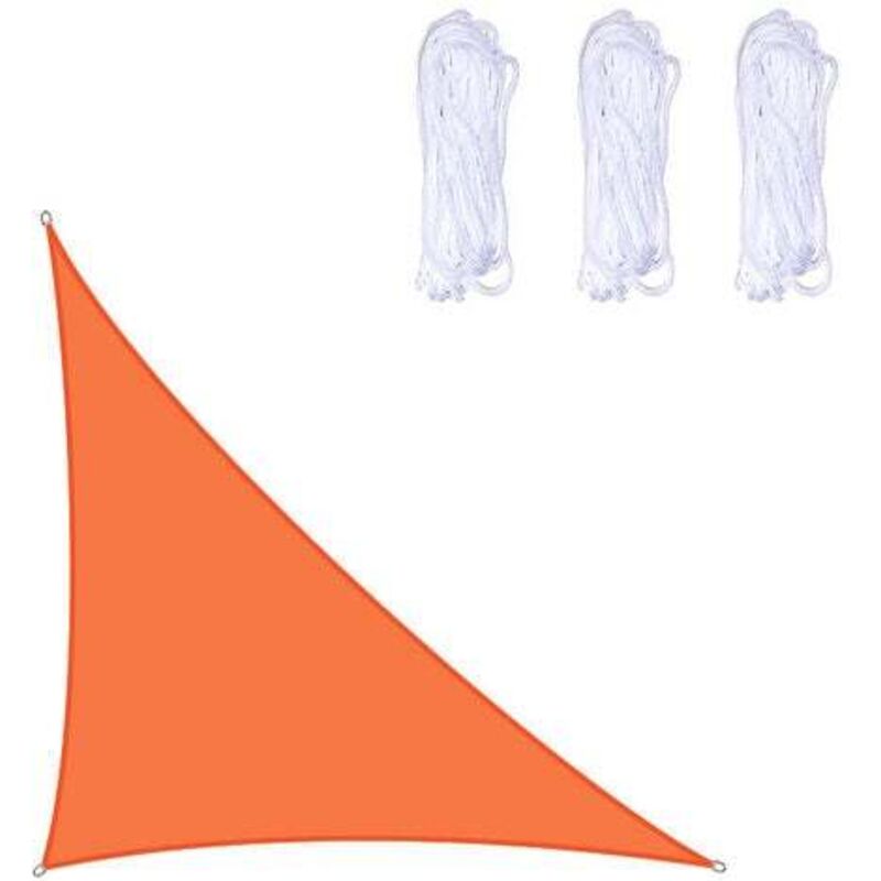 foto del prodotto tenda a vela triangolare 3x4x5 m impermeabile anti uv 93 resistente all acqua protezione dal vento poliestere con protezione uv per giardino patio