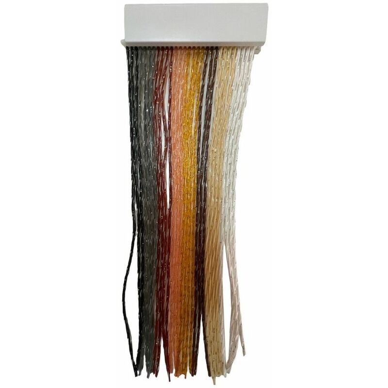 foto del prodotto tenda antimosche in pvc modello glitter fitto, colore binario bianco tenda per porte e finestre esterne l.100 cm x h.240 cm, avorio 