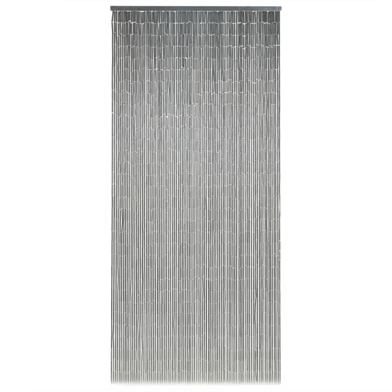 foto del prodotto tenda antimosche per porte in bamb 90x200 cm vari modelli modelli tinta unita grigio scuro