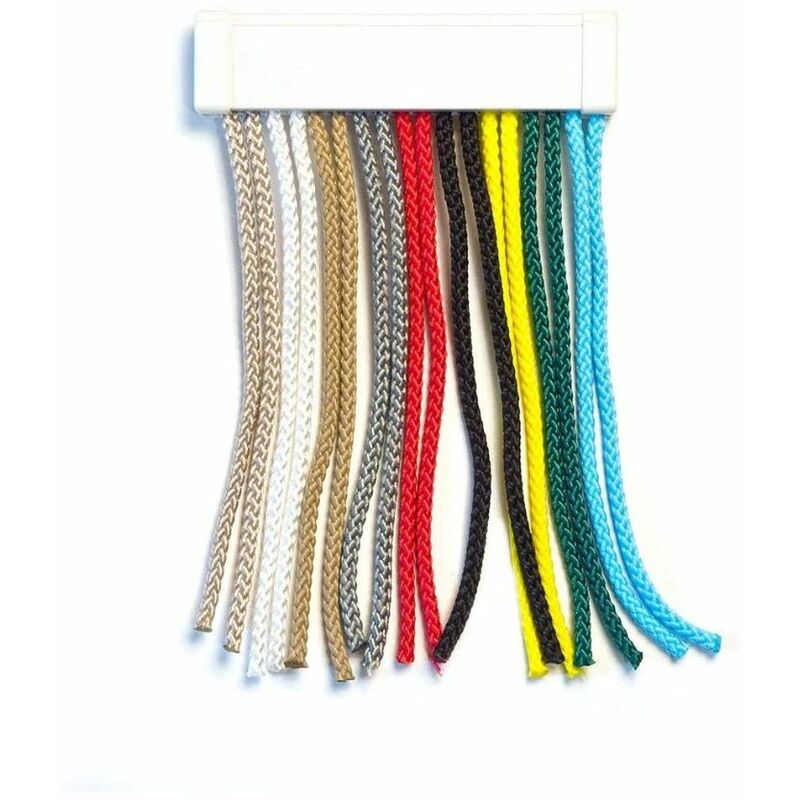 foto del prodotto tenda antimosche silenziosa in treccia per porte e finestra para mosche e insetti personalizzabile corda cordoncino colore celeste, l.140