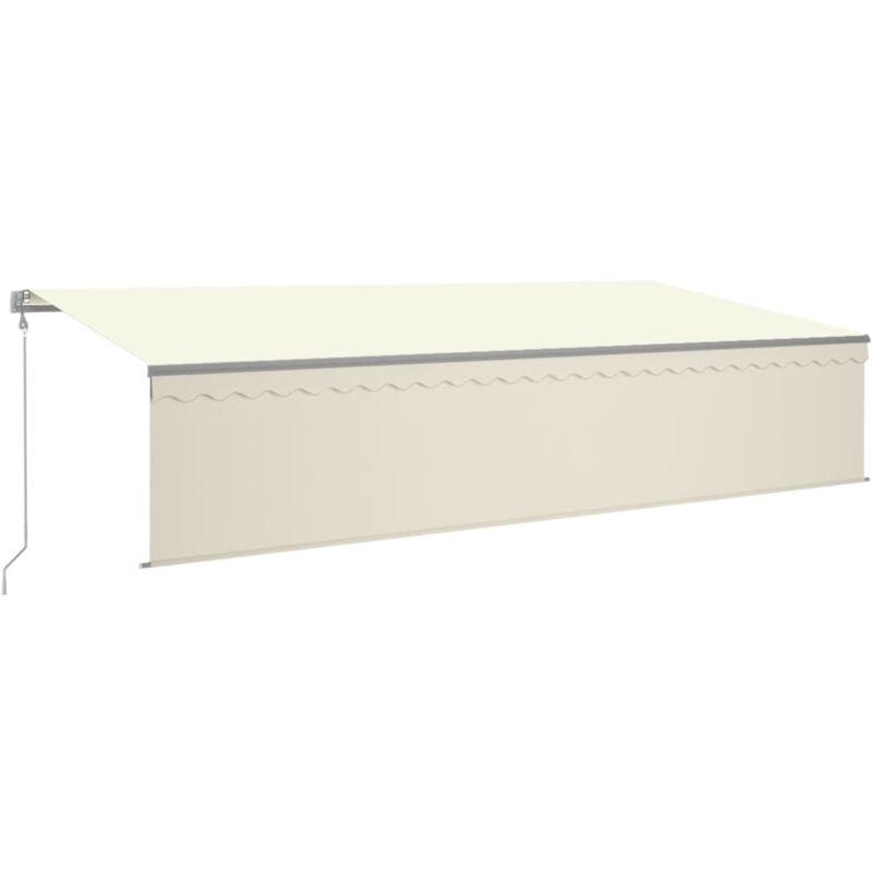 foto del prodotto tenda automatica con parasole led e sensore vento 6x3 m crema vidaxl