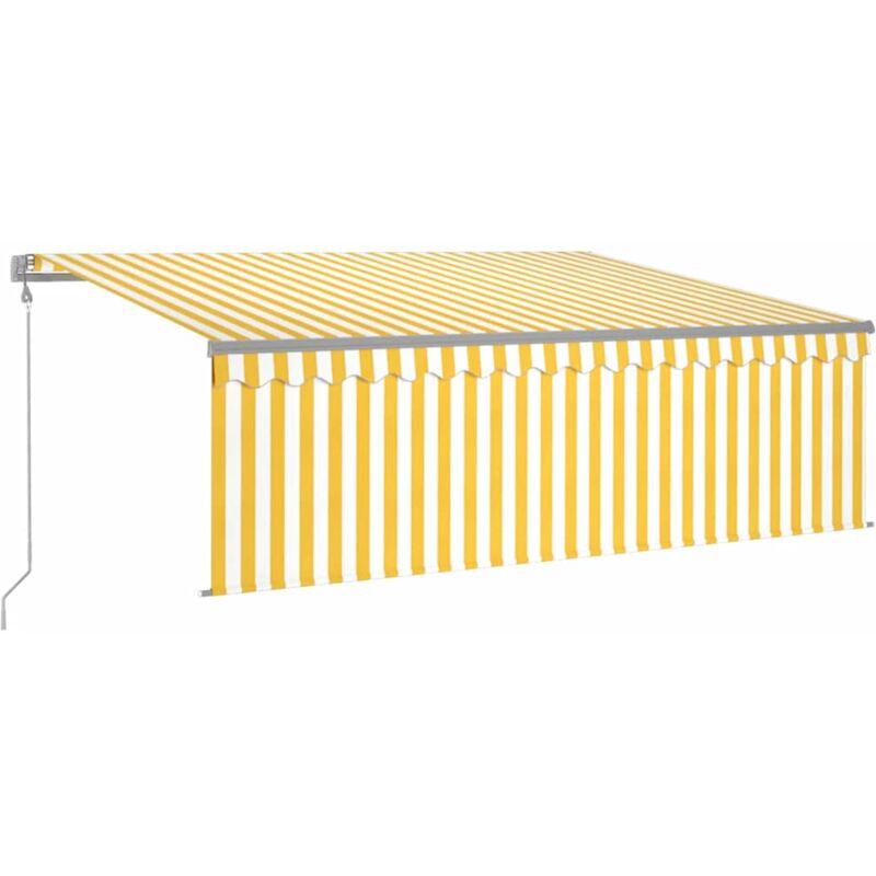 foto del prodotto tenda automatica con sensore vento led 4x3 m gialla bianca vidaxl