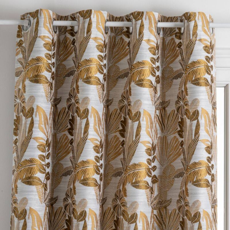 foto del prodotto tenda bejuco giallo senape motivo jacquard 140x260cm atmosphera cr ateur d int rieur