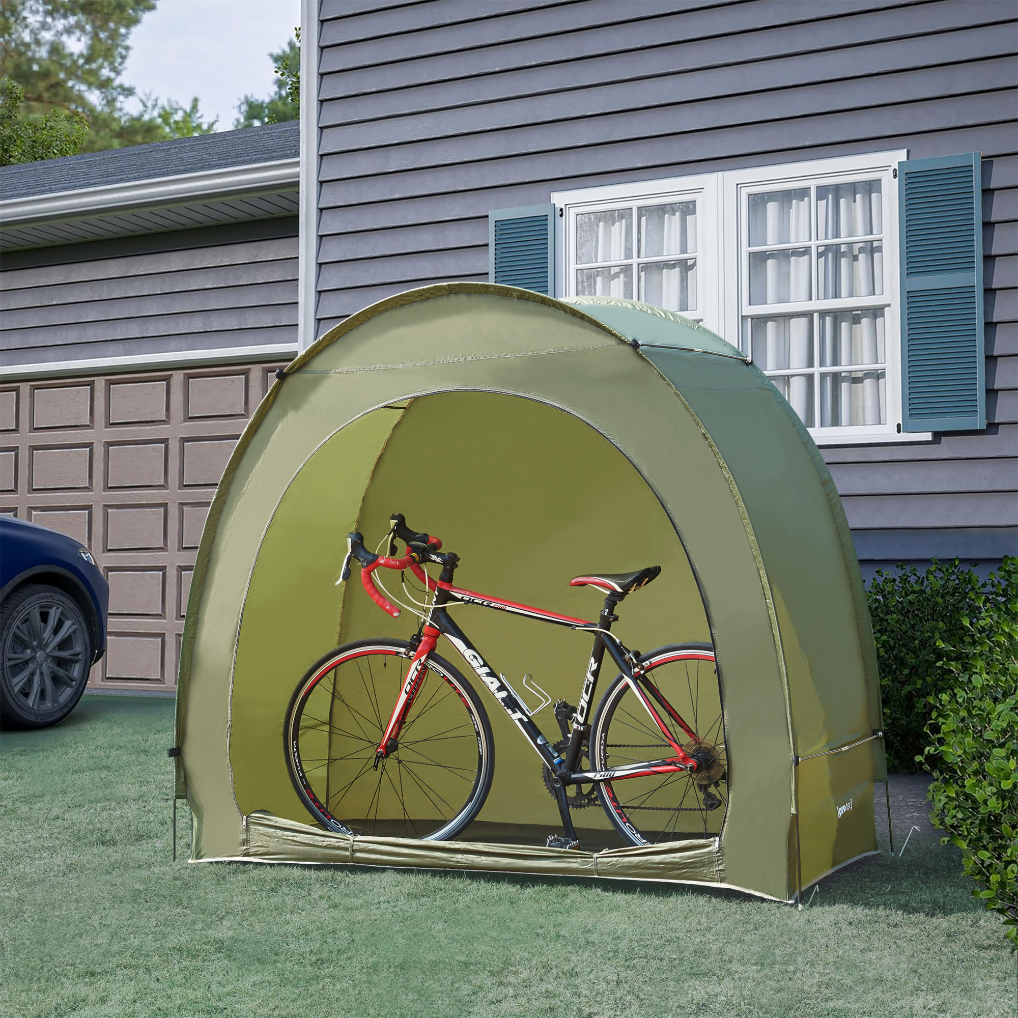 foto del prodotto tenda bergendal per 2 biciclette verde pro.tec