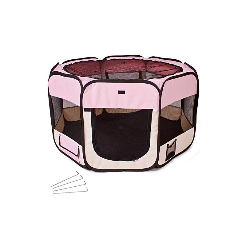 immagine 0 del prodotto tenda box per cagnolini cuccioli recinto cuccia per piccoli animali pop up rosa