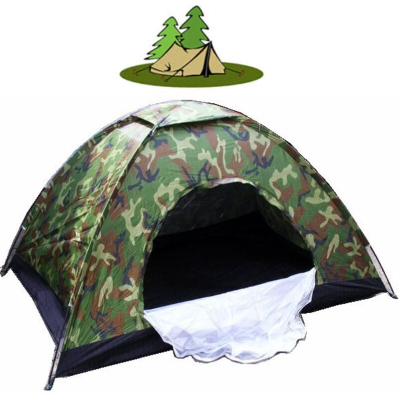 foto del prodotto tenda campeggio canadese 6 posti mare camping con zanzariera sacca trasporto trade shop traesio