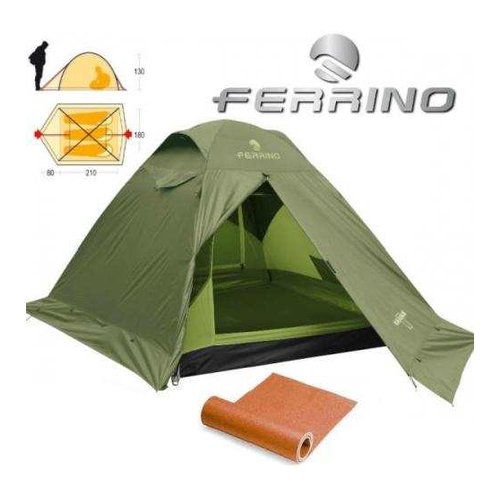 foto del prodotto tenda campeggio ferrino 92150ddd kalahari starter kit verde