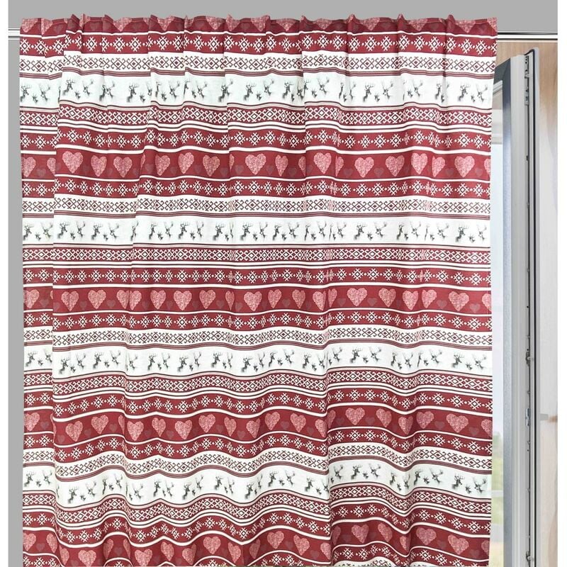 foto del prodotto tenda cervino rosso cm.160x300 confezionata made in italy