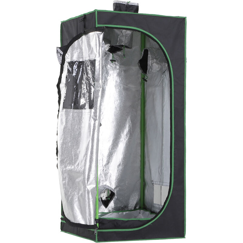 foto del prodotto tenda coltivazione idroponica grow box 60x60x140 cm con cerniere luci illuminazione mylar