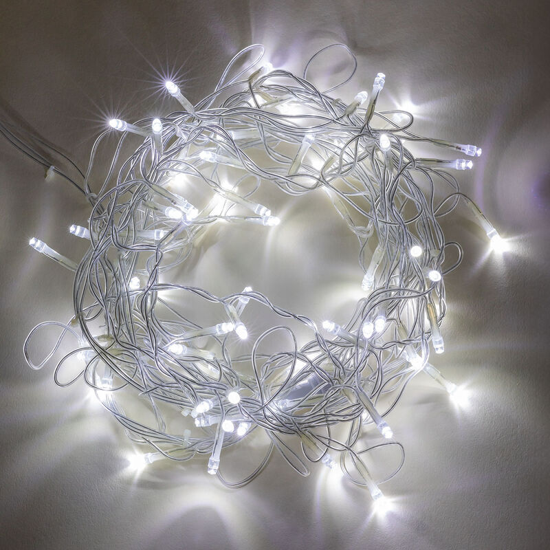 foto del prodotto tenda con luci led 2 m jill luce fredda sklum