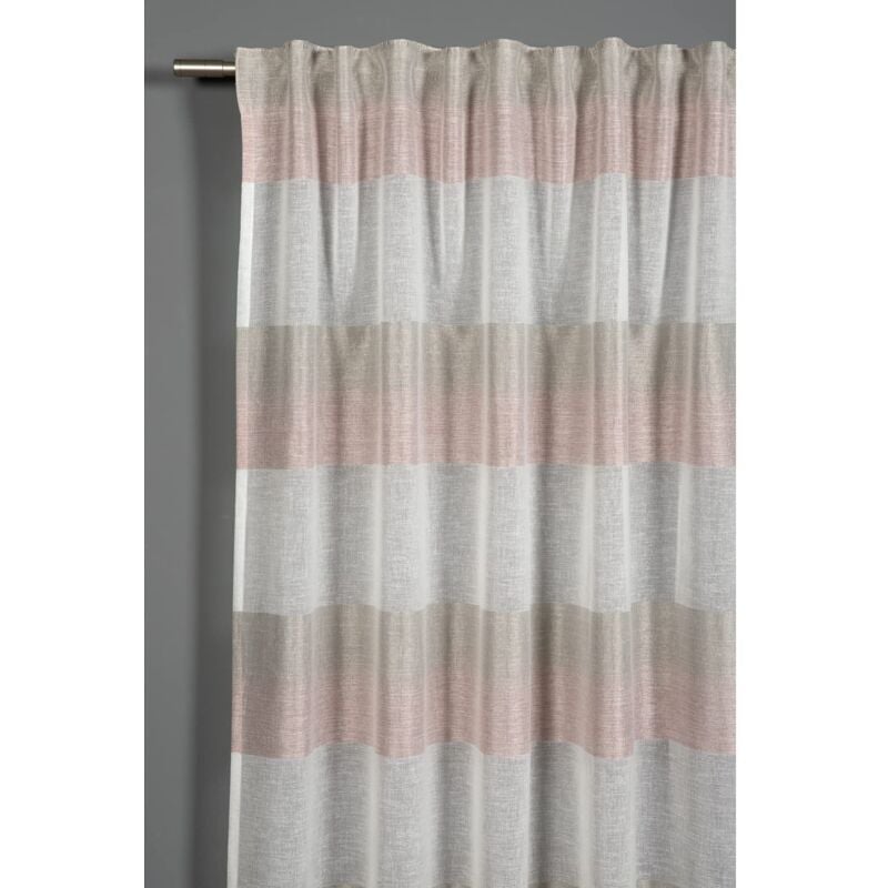 foto del prodotto tenda con occhielli nascosti e nastro integrato, etamine, traslucido e opaco, rosa antico, 140 x 245 cm gardinia