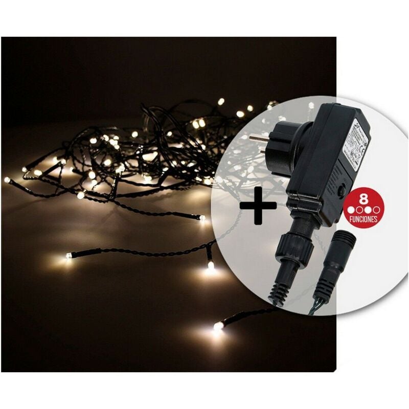 foto del prodotto tenda con programmatore easy-connect 2x1m 10 strisce 100 led white warm edm