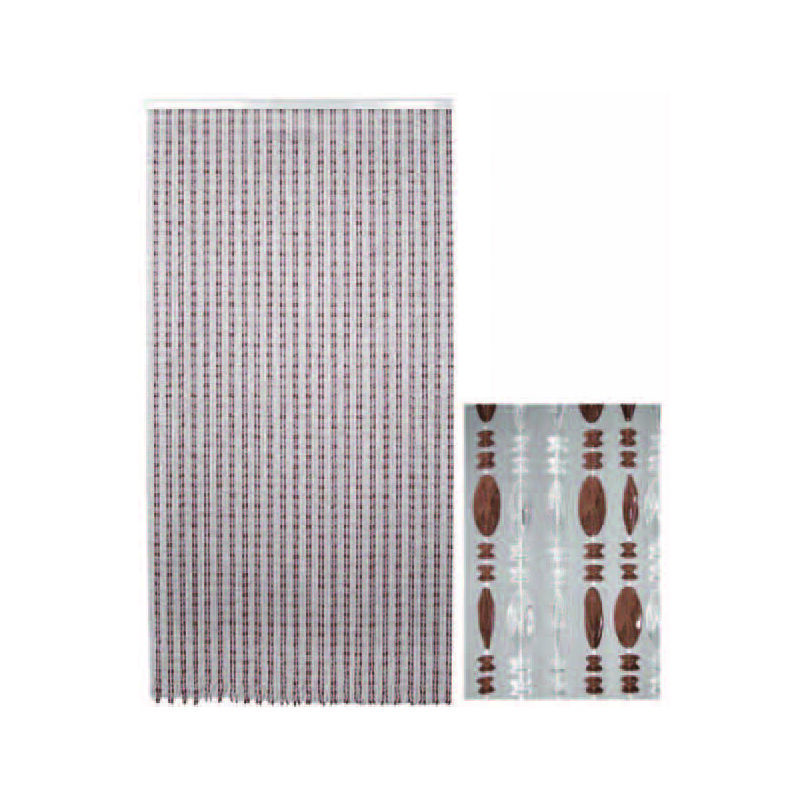 foto del prodotto tenda corallo marrone cristallo 96 fili cm.120x230h.