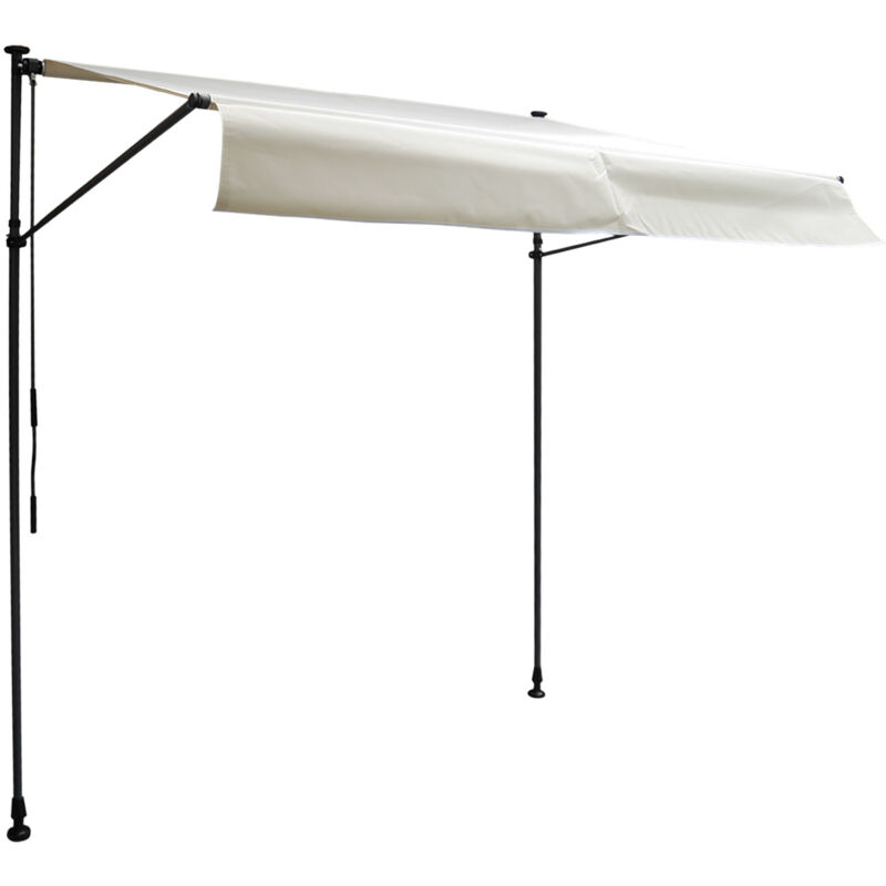 foto del prodotto tenda da balcone chene 2 1,2 m tessuto beige e struttura grigia