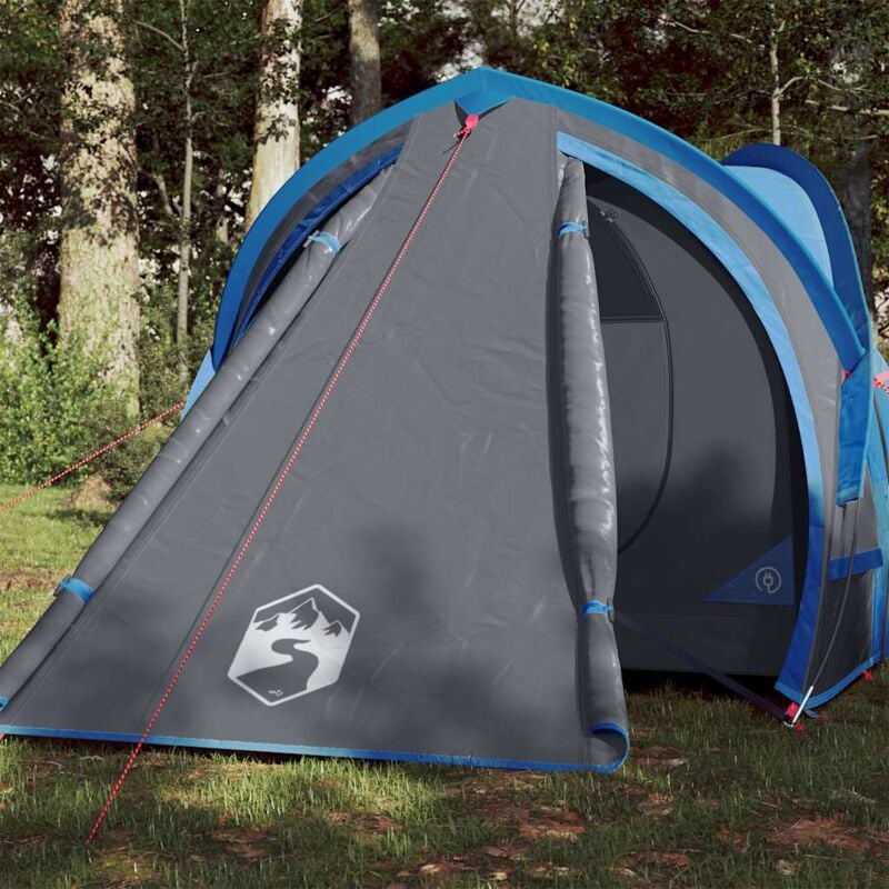foto del prodotto tenda da campeggio a cupola per 2 persone blu impermeabile vidaxl