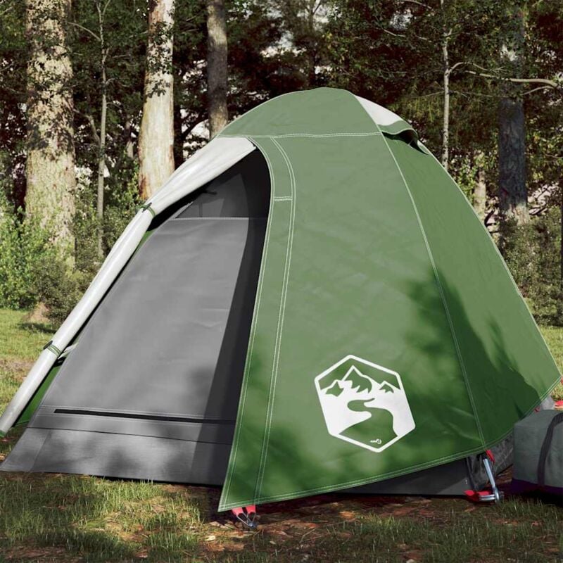 foto del prodotto tenda da campeggio a cupola per 2 persone verde impermeabile vidaxl
