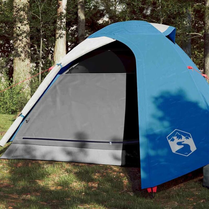 foto del prodotto tenda da campeggio a cupola per 3 persone blu impermeabile vidaxl