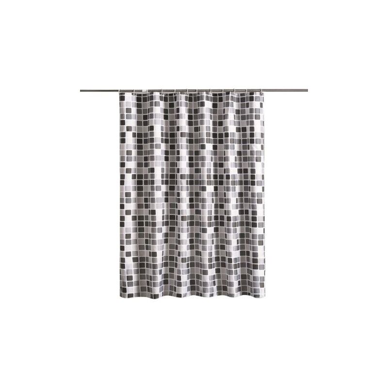 foto del prodotto tenda da doccia 200 x 220 cm l x a , antimuffa, antibatterica, idrorepellente, tessuto in poliestere morbido