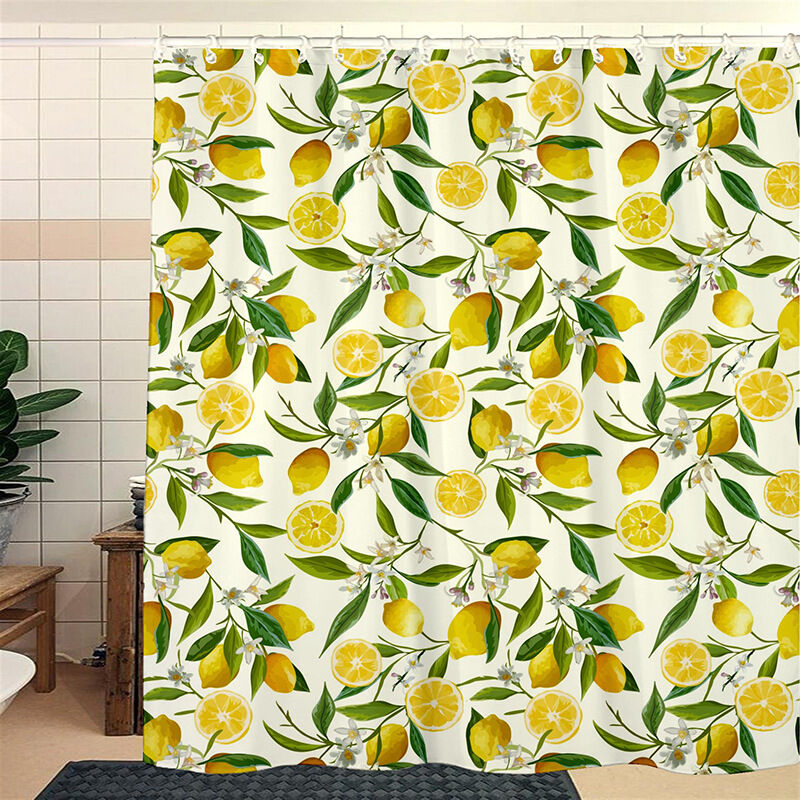 foto del prodotto tenda da doccia con fiori estivi 120 x 180 cm, tenda estiva con ganci, poliestere, impermeabile, decorazione per vasca da bagno per la casa sollbry