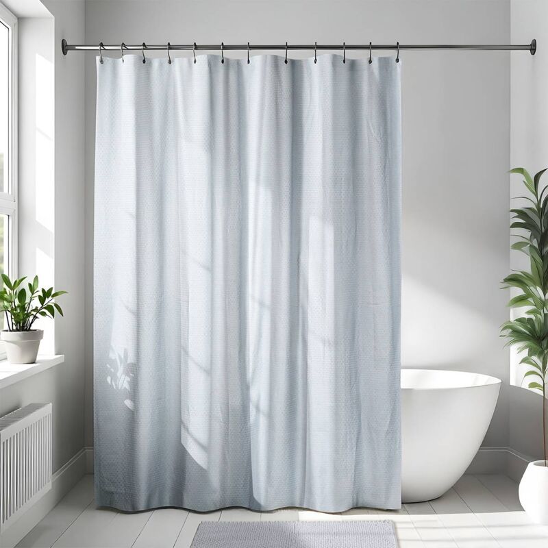 foto del prodotto tenda da doccia in microfibra 180x200cm grigio chiaro tendance