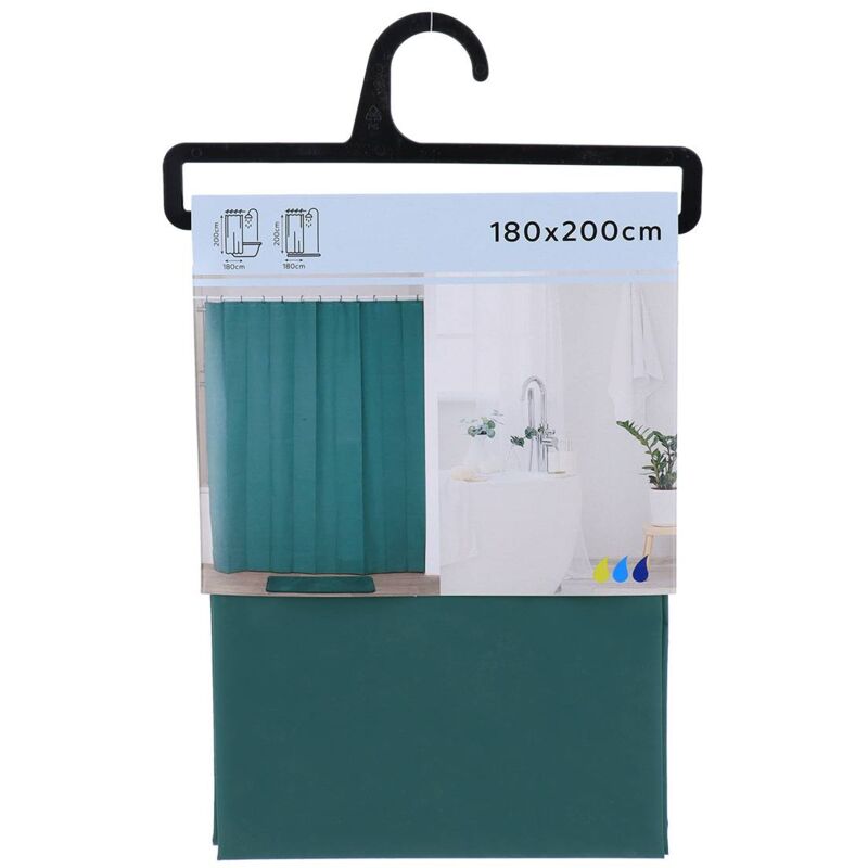 foto del prodotto tenda da doccia in peva 180x200cm verde tendance