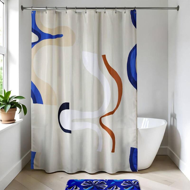 foto del prodotto tenda da doccia in poliestere 180x200 cm firma tendance