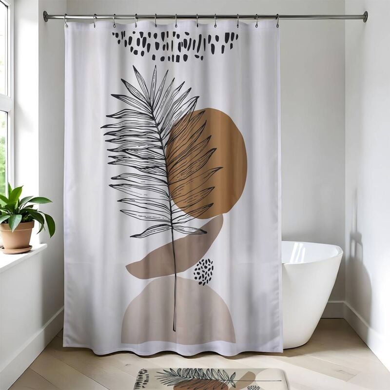 foto del prodotto tenda da doccia in poliestere 180x200 cm reconnect tendance