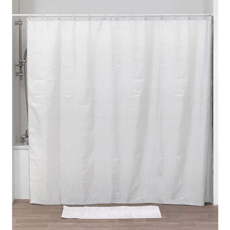 foto del prodotto tenda da doccia in poliestere 240x200 cm 16 anelli pp bianco tendance