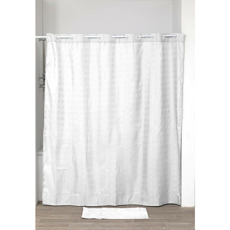 foto del prodotto tenda da doccia in poliestere con occhielli integrati 180x200cm bianco tendance