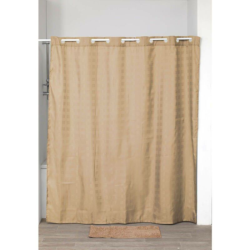 foto del prodotto tenda da doccia in poliestere con occhielli integrati 180x200cm cammello tendance