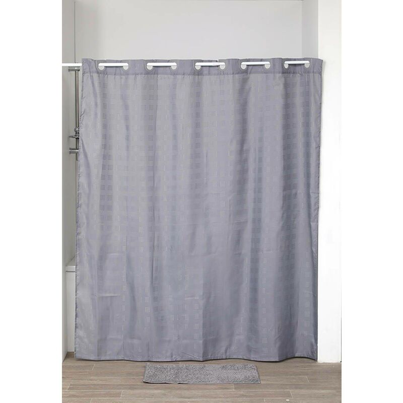 foto del prodotto tenda da doccia in poliestere con occhielli integrati 180x200cm grigio tendance