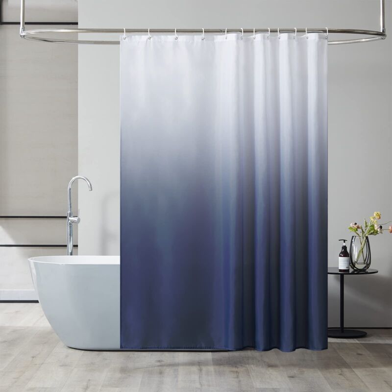 foto del prodotto tenda da doccia lavabile in lavatrice, tessuto in poliestere, antimuffa, chic, tende da bagno per la vasca, con 12 ganci, impermeabile, tessuto