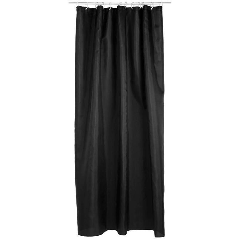 foto del prodotto tenda da doccia nera colorama 180x200cm 5five