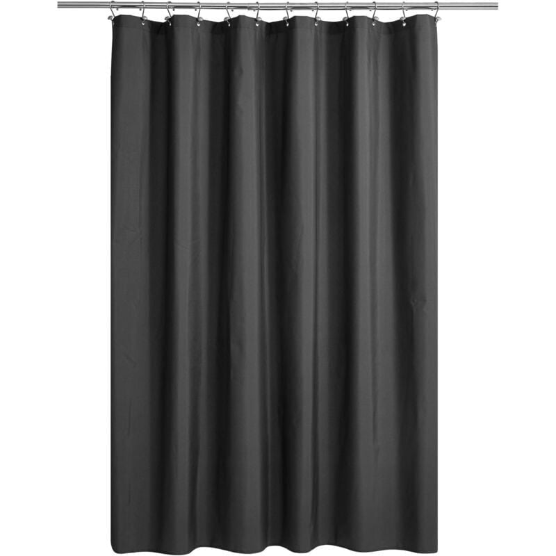 foto del prodotto tenda da doccia nera, peva di alta qualit , tenda da doccia leggera, nera 180 cm x 180 cm 