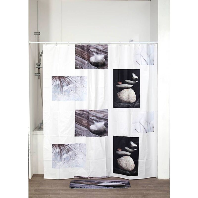 foto del prodotto tenda da doccia peva 180x180 cm divina tendance