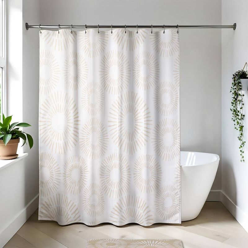 foto del prodotto tenda da doccia peva 180x180 cm spirali etniche tendance