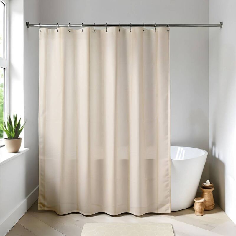foto del prodotto tenda da doccia peva 180x200cm -beige tendance