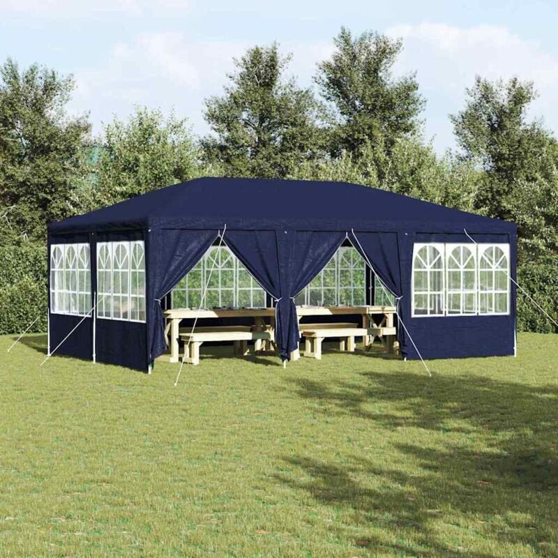 foto del prodotto tenda da festa con 10 pareti blu 6x4 m pe vidaxl