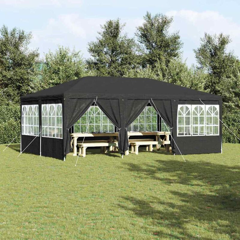 foto del prodotto tenda da festa con 10 pareti grigio antracite 6x4 m pe vidaxl
