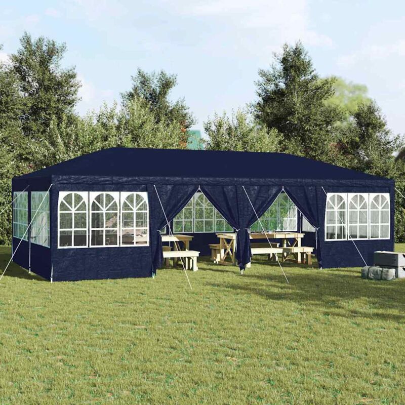 foto del prodotto tenda da festa con 12 pareti blu 8x4 m pe vidaxl