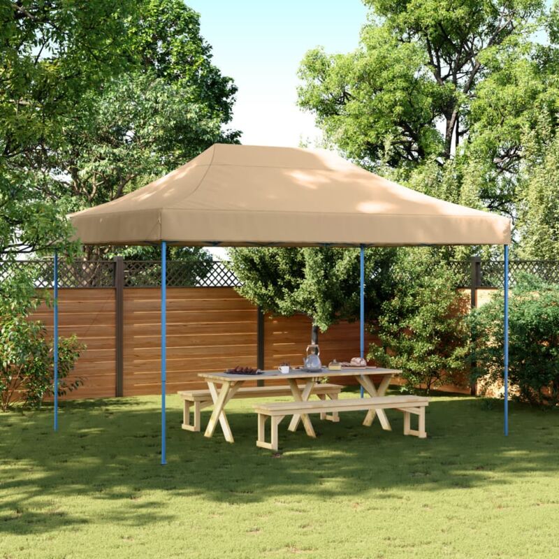 foto del prodotto tenda da festa pieghevole pop up beige 410x279x315 cm vidaxl