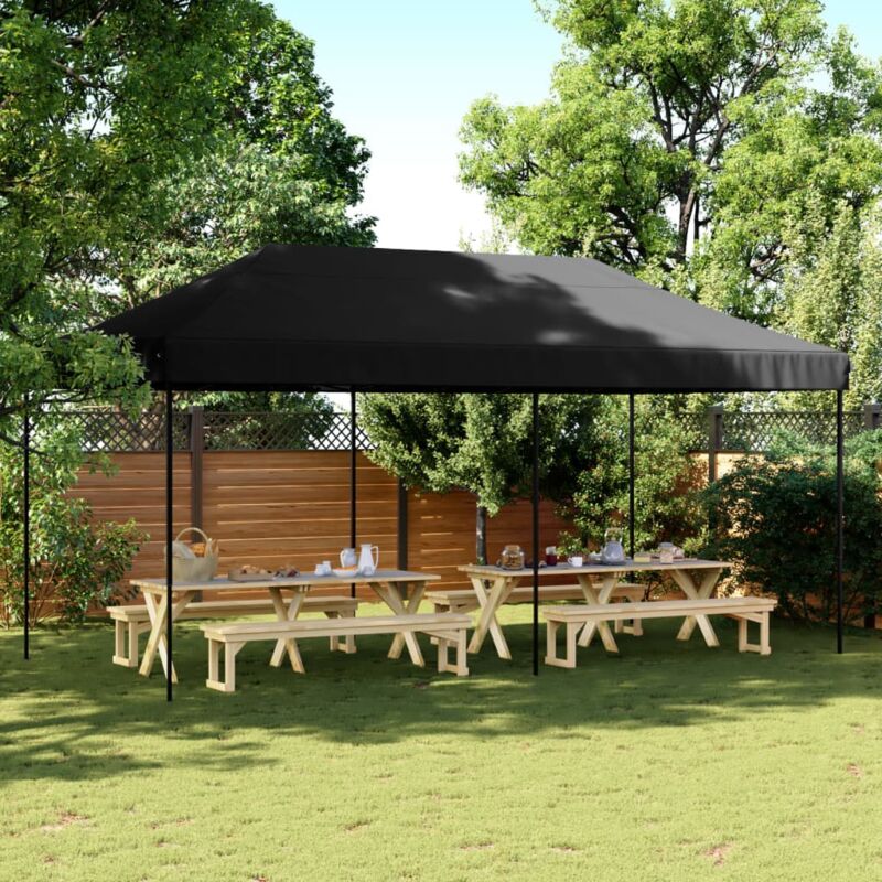foto del prodotto tenda da festa pieghevole pop-up nero 580x292x315 cm - vidaxl