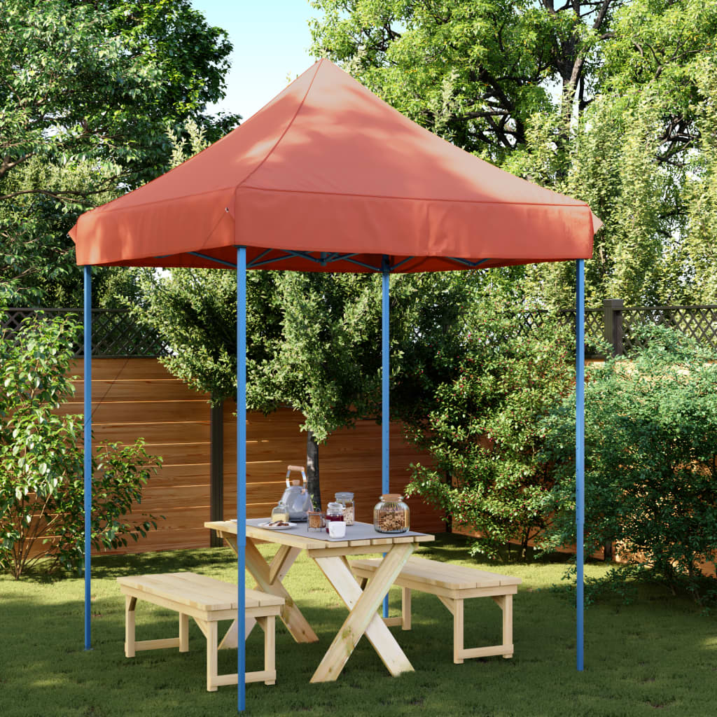 foto del prodotto tenda da festa pieghevole pop up terracotta 200x200x306 cm