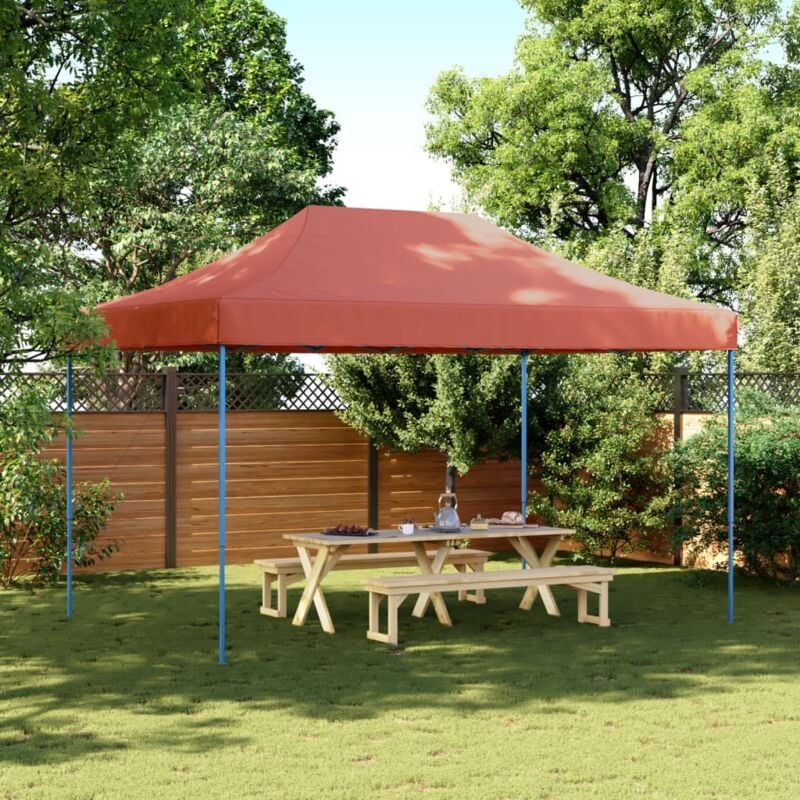 foto del prodotto tenda da festa pieghevole pop-up terracotta 440x292x315 cm - vidaxl