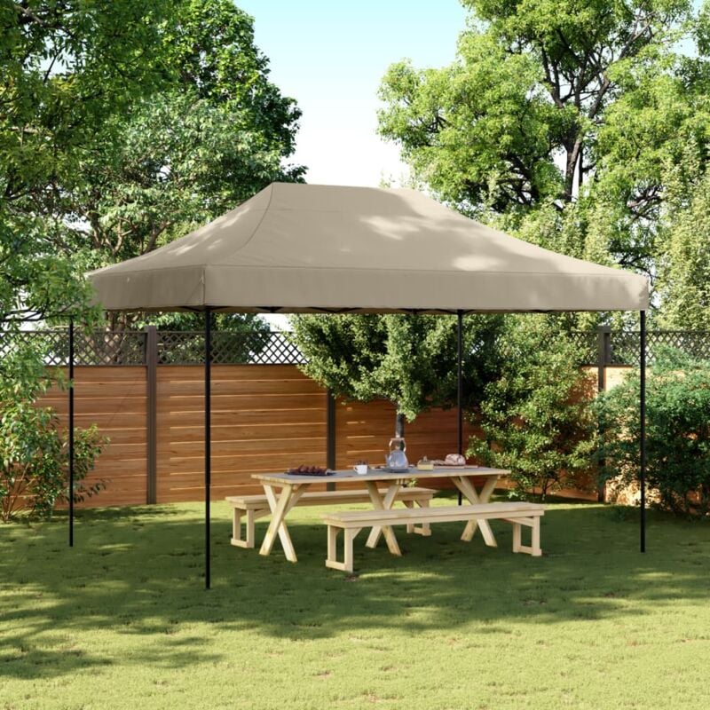 foto del prodotto tenda da festa pieghevole pop-up tortora 410x279x315 cm - vidaxl