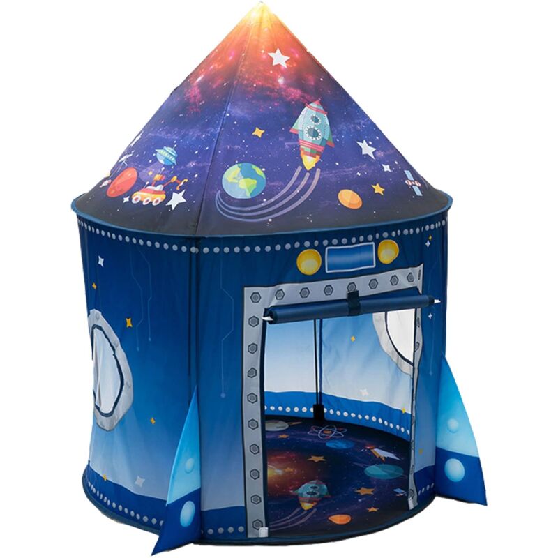 foto del prodotto tenda da gioco a razzo per bambini ragazzo ragazza astronauta astronave fai finta di giocare a casa giochi all aperto per interni casa da gioco
