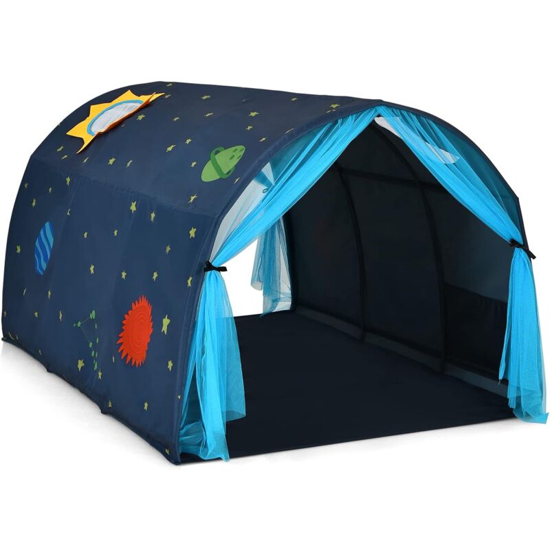 foto del prodotto tenda da gioco per bambini, tenda per letto con borsa di trasporto, casetta per bambini portatile, per camera da letto salone giochi, 144 x 102 x 82