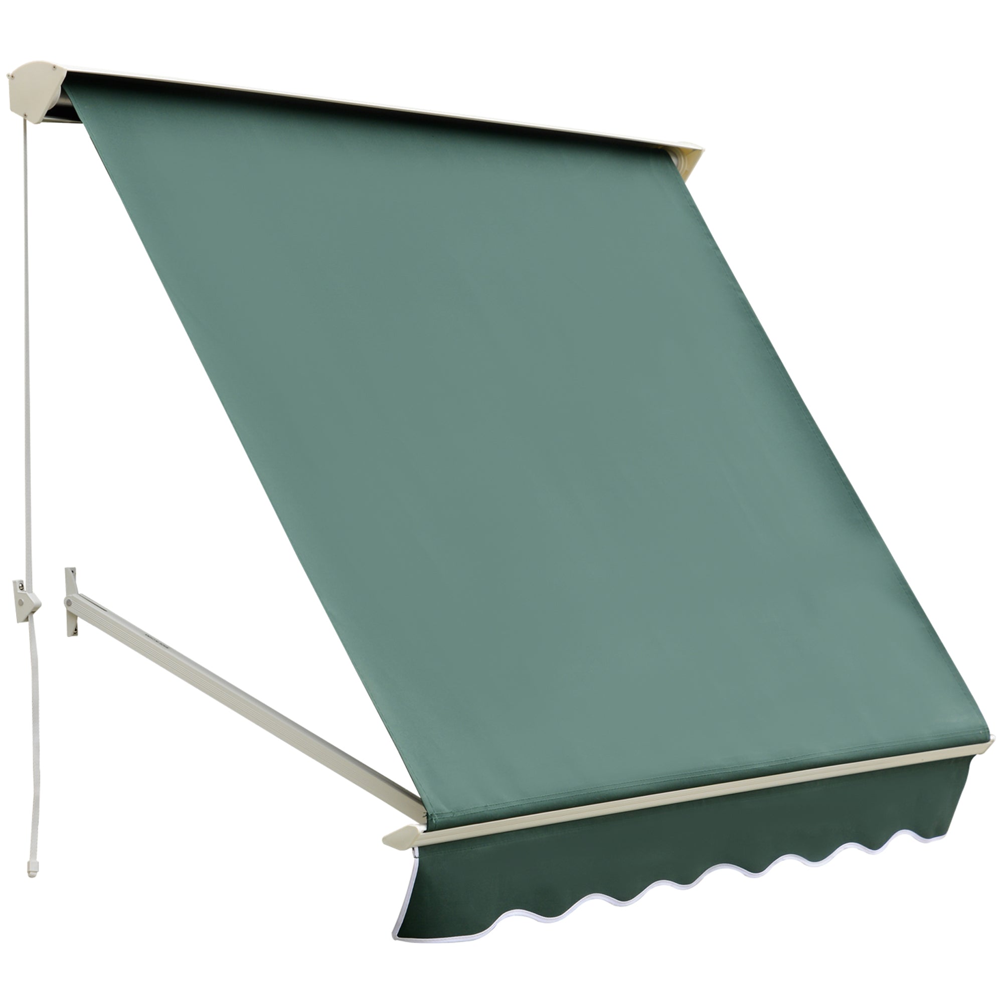 foto del prodotto tenda da sole a caduta 180 70 cm in alluminio e poliestere verde